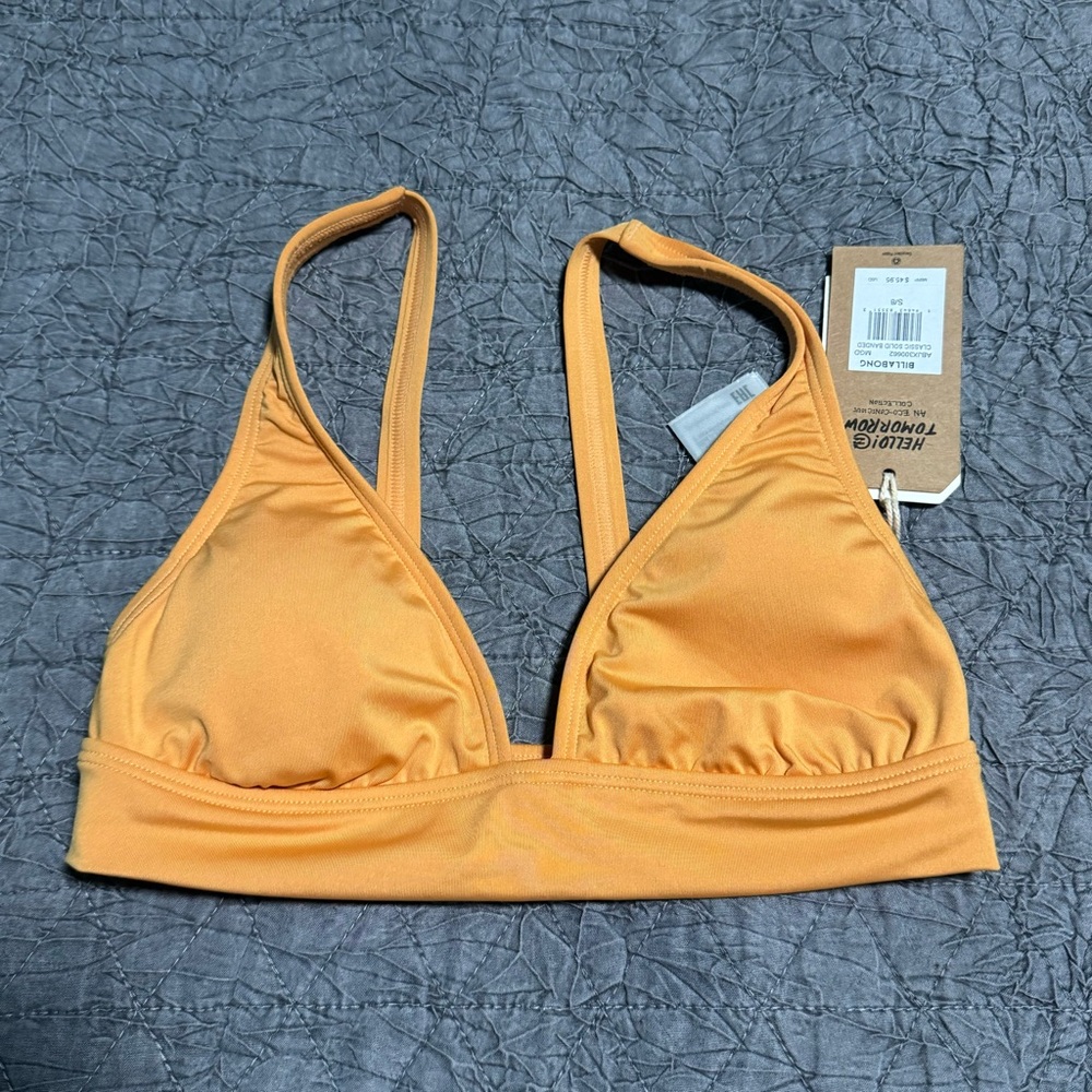 Billabong CLASSIC SOLID BANDED Swim Bikini Top Marigold Orange